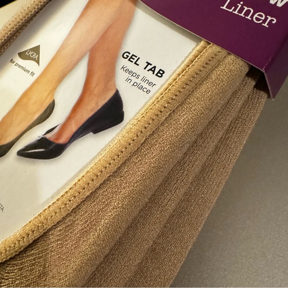 Peds 3 Pair Ultra Low Gel Tab Nude Liners Nylon Lycra Extended Size 8-12 Shoe - Picture 3 of 5